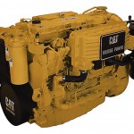 Silnik Catterpillar modelu żółtego, używany w maszynach nowej produkcji